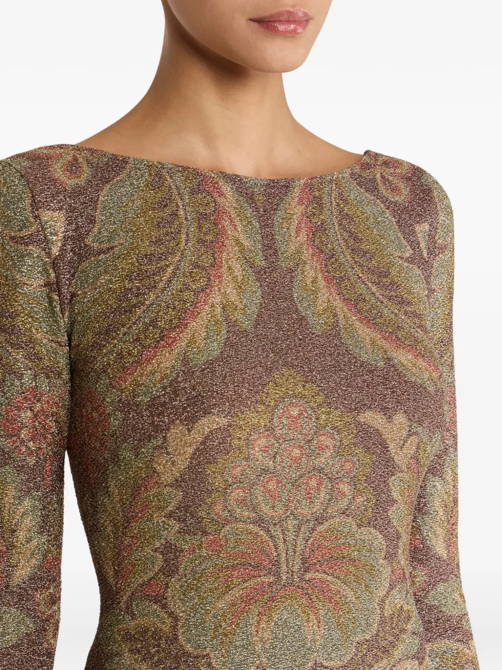 ETRO paisley glitter top Bruin