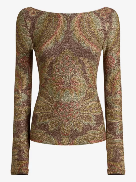 ETRO paisley glitter top