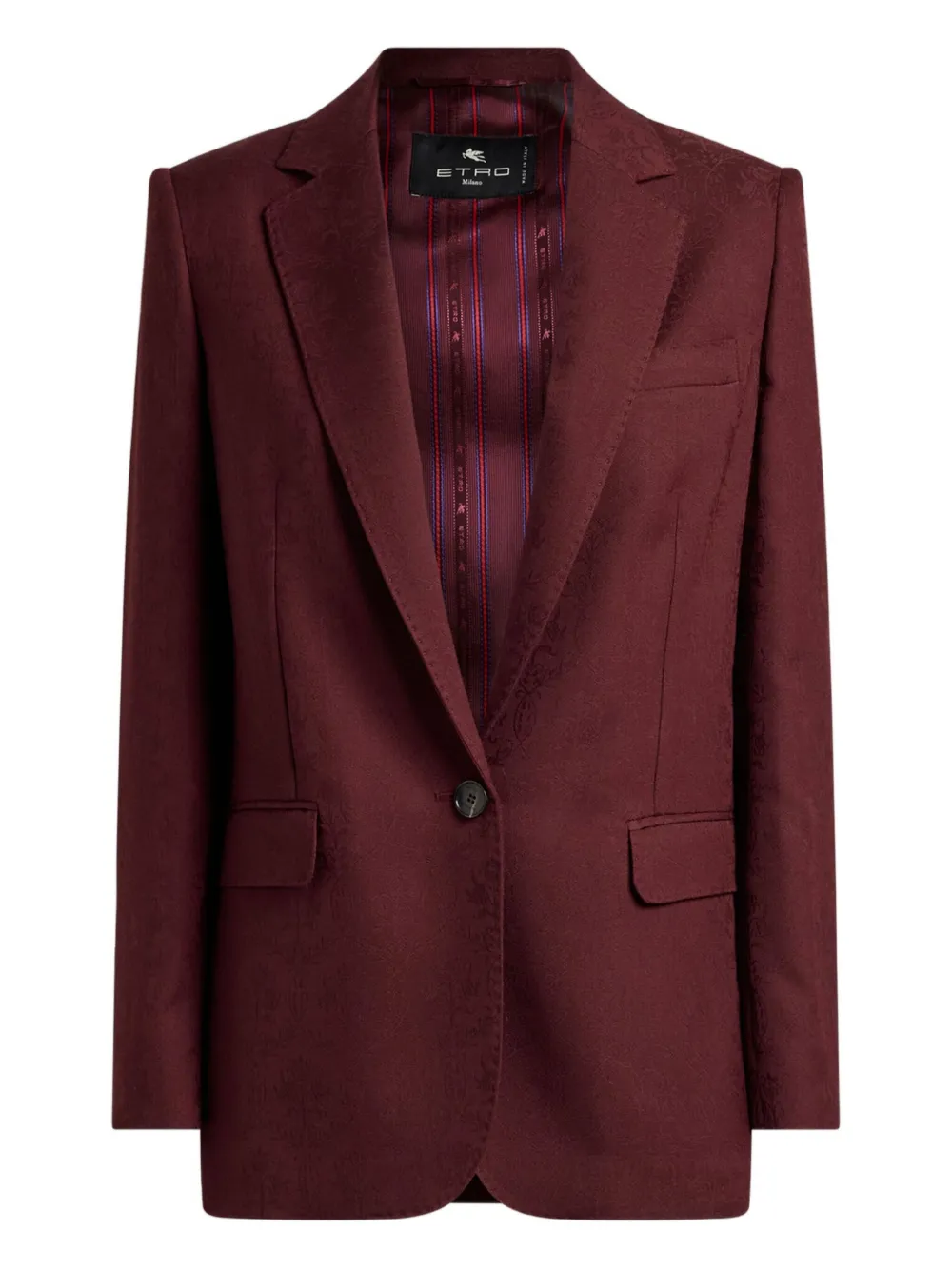 ETRO Jack met enkele rij knopen Rood