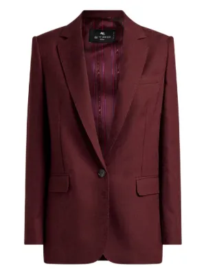 ETRO ペイズリー シングルジャケット | ブラウン | FARFETCH JP