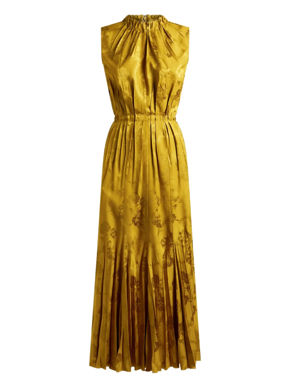 ETRO Geplooide jurk met jacquard Geel
