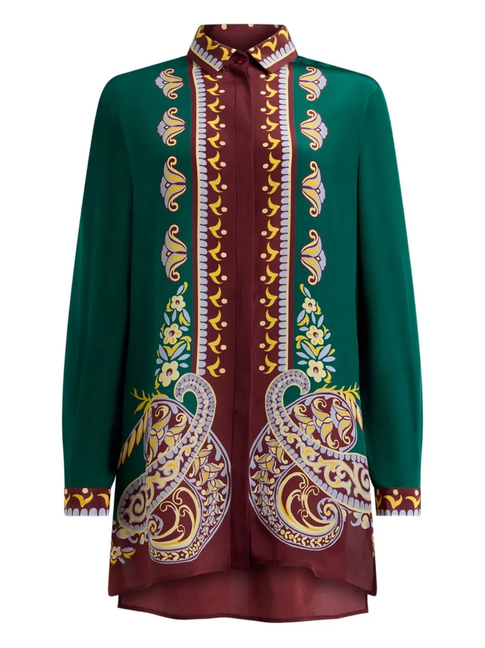 paisley-print long shirt