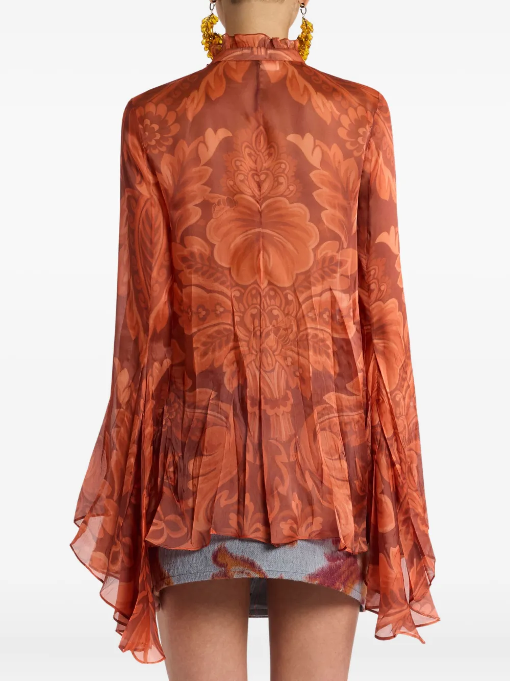 ETRO Blouse met bloemenprint Rood