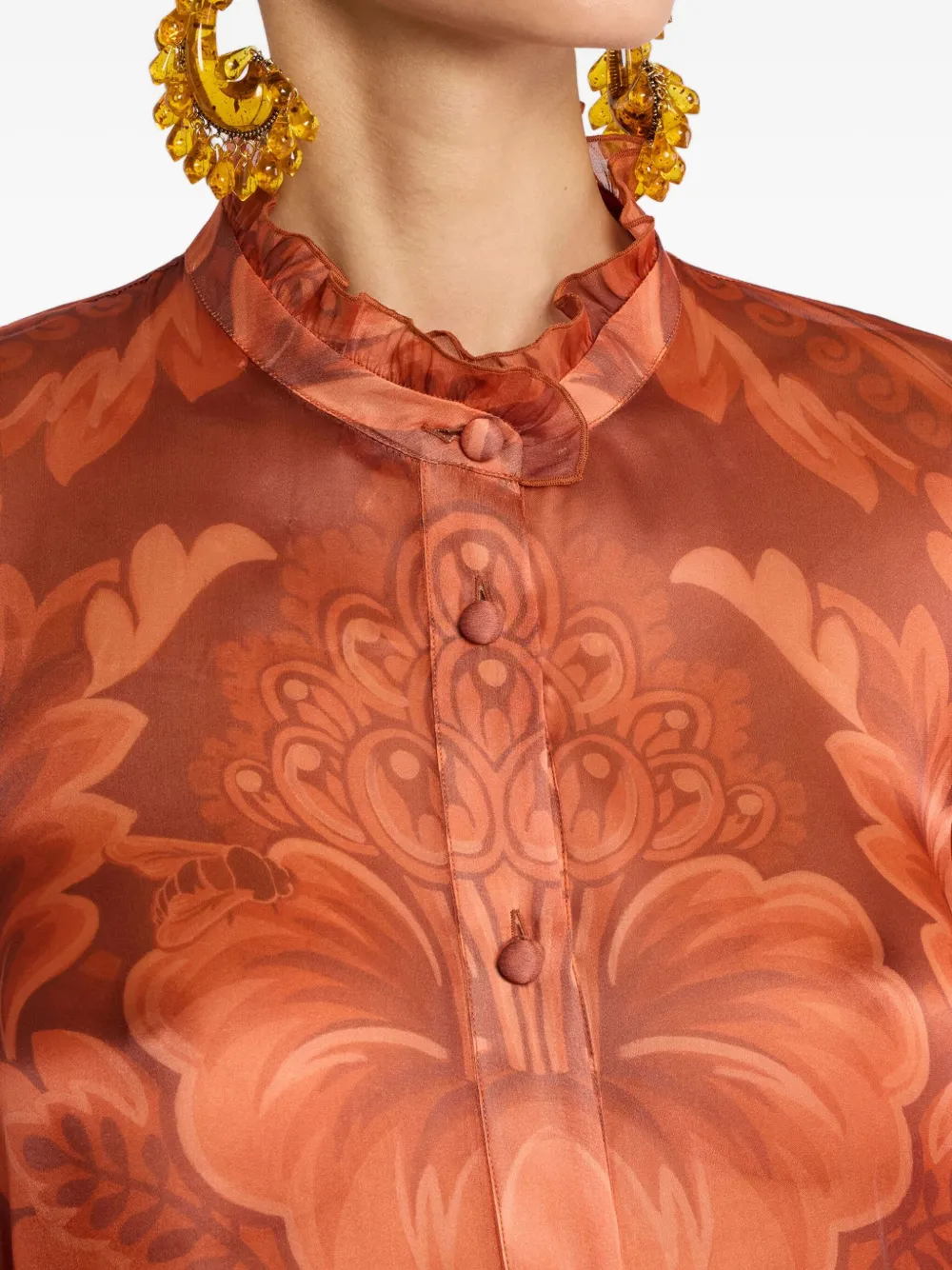 ETRO Blouse met bloemenprint Rood