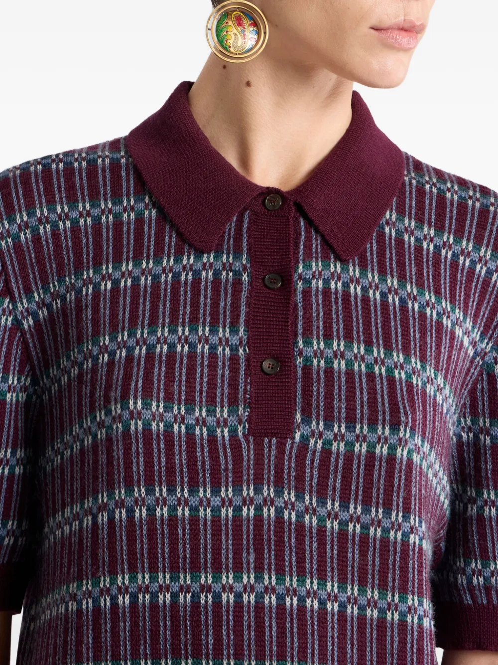 ETRO jacquard polo shirt Rood