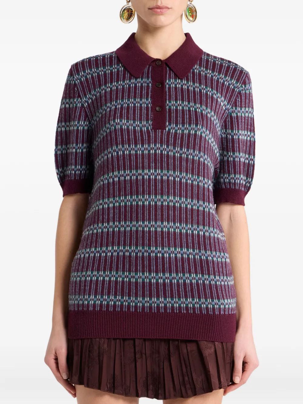 ETRO jacquard polo shirt Rood