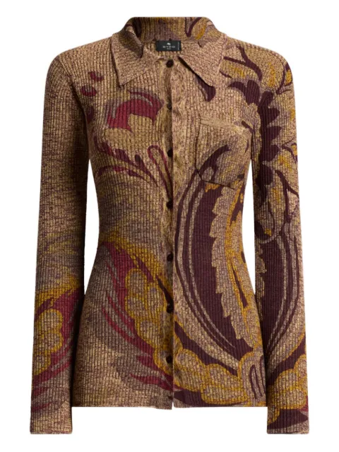 ETRO ribbed floral-print cardigan