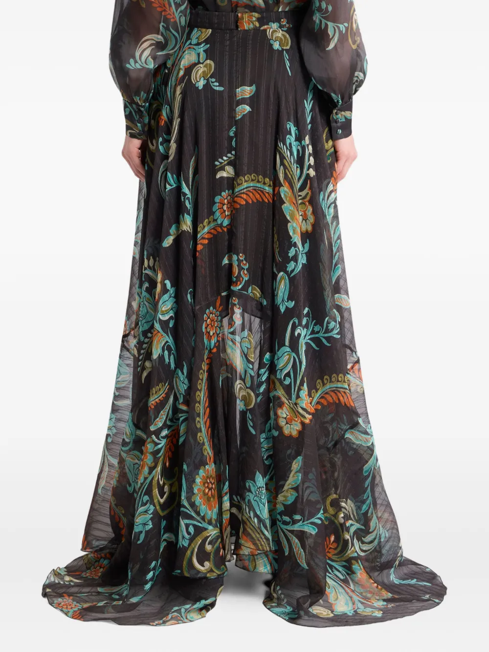 Etro Floral-print Maxi Skirt In Multi