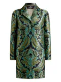 ETRO floral-jacquard coat - Green