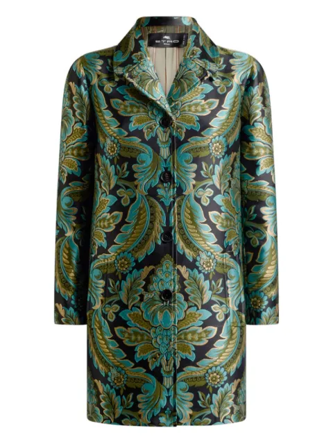 ETRO abrigo con motivo floral en jacquard
