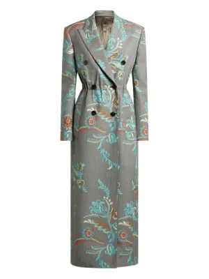 ETRO ペイズリー コート | ホワイト | FARFETCH JP