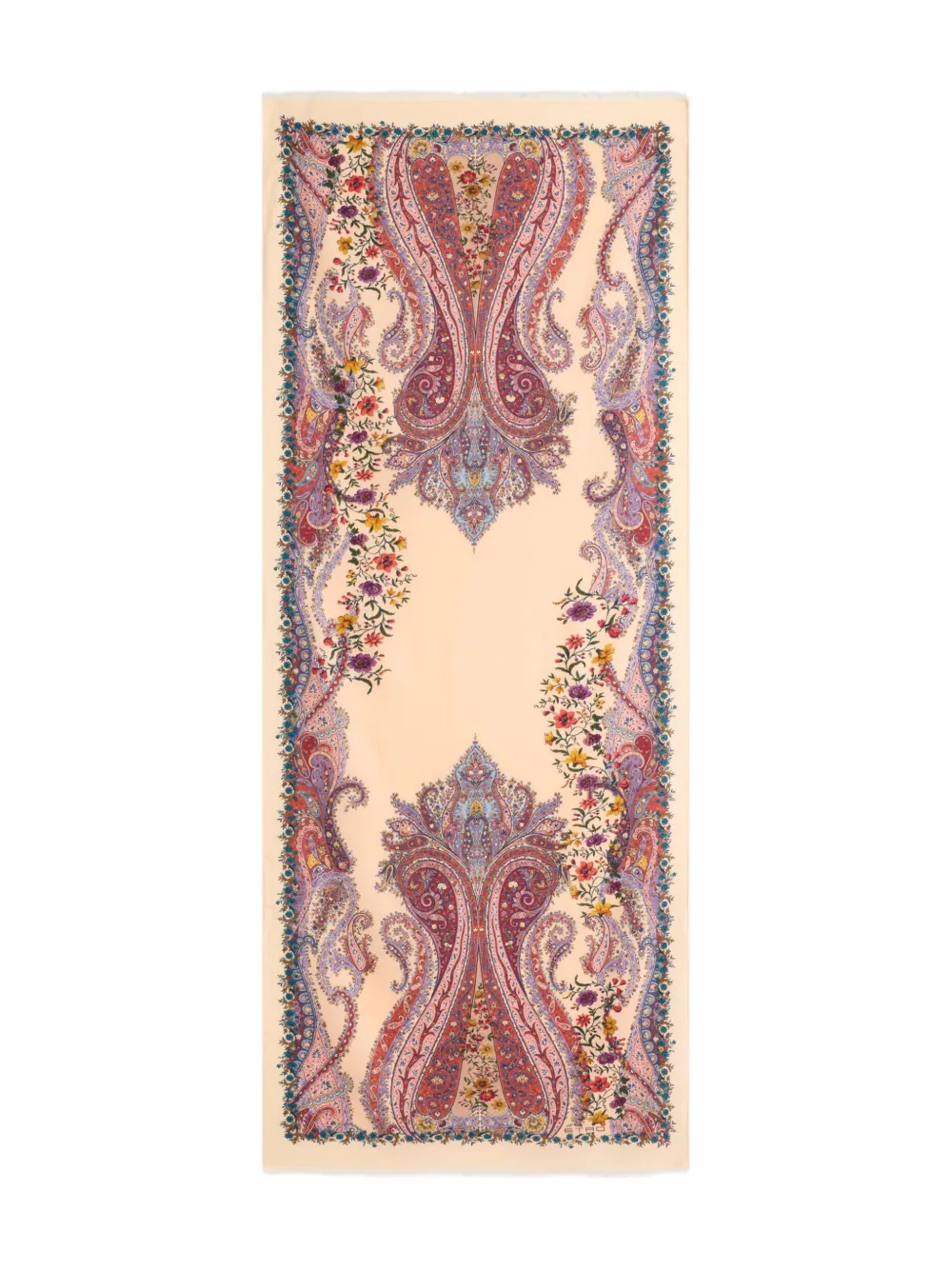 ETRO paisley floral print scarf Beige
