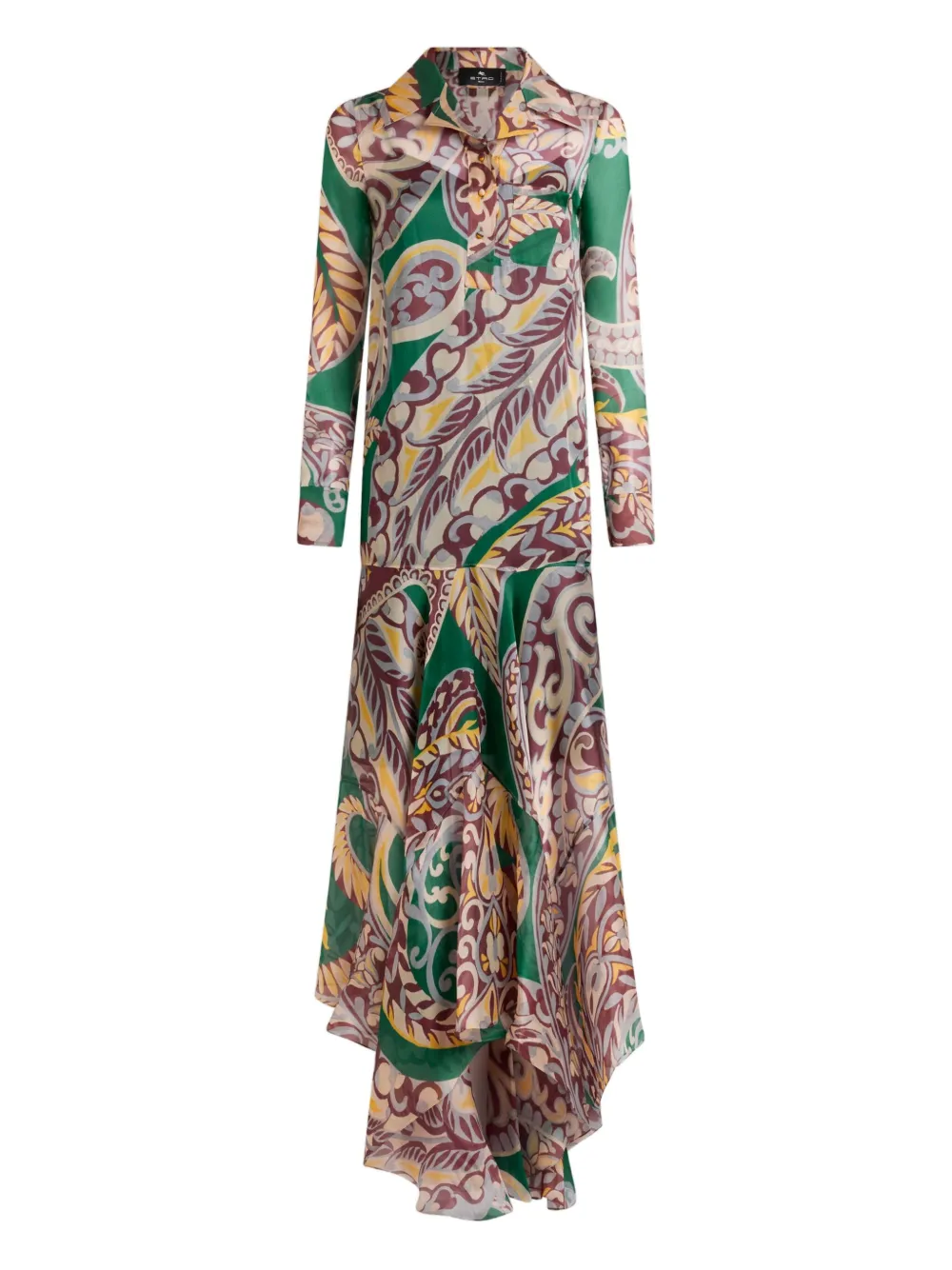 ETRO paisley-print ruffled maxi dress | Green | Image 1