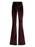 ETRO jacquard chenille flared trousers - Brown