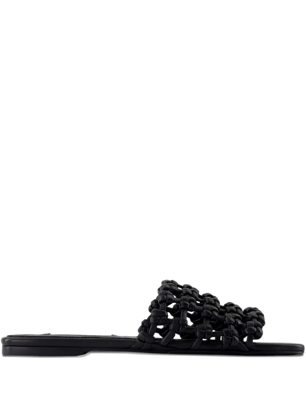 TOTEME braided leather sandals Black
