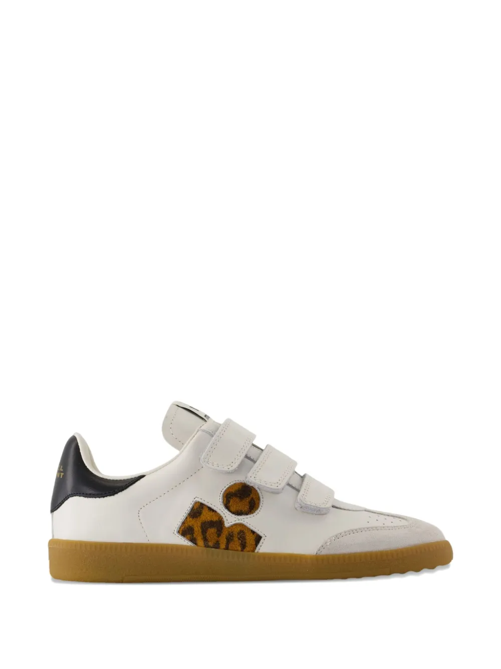 ISABEL MARANT Beth Gb leopard-print calfskin sneakers White