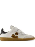 ISABEL MARANT Beth Gb leopard-print calfskin sneakers - White