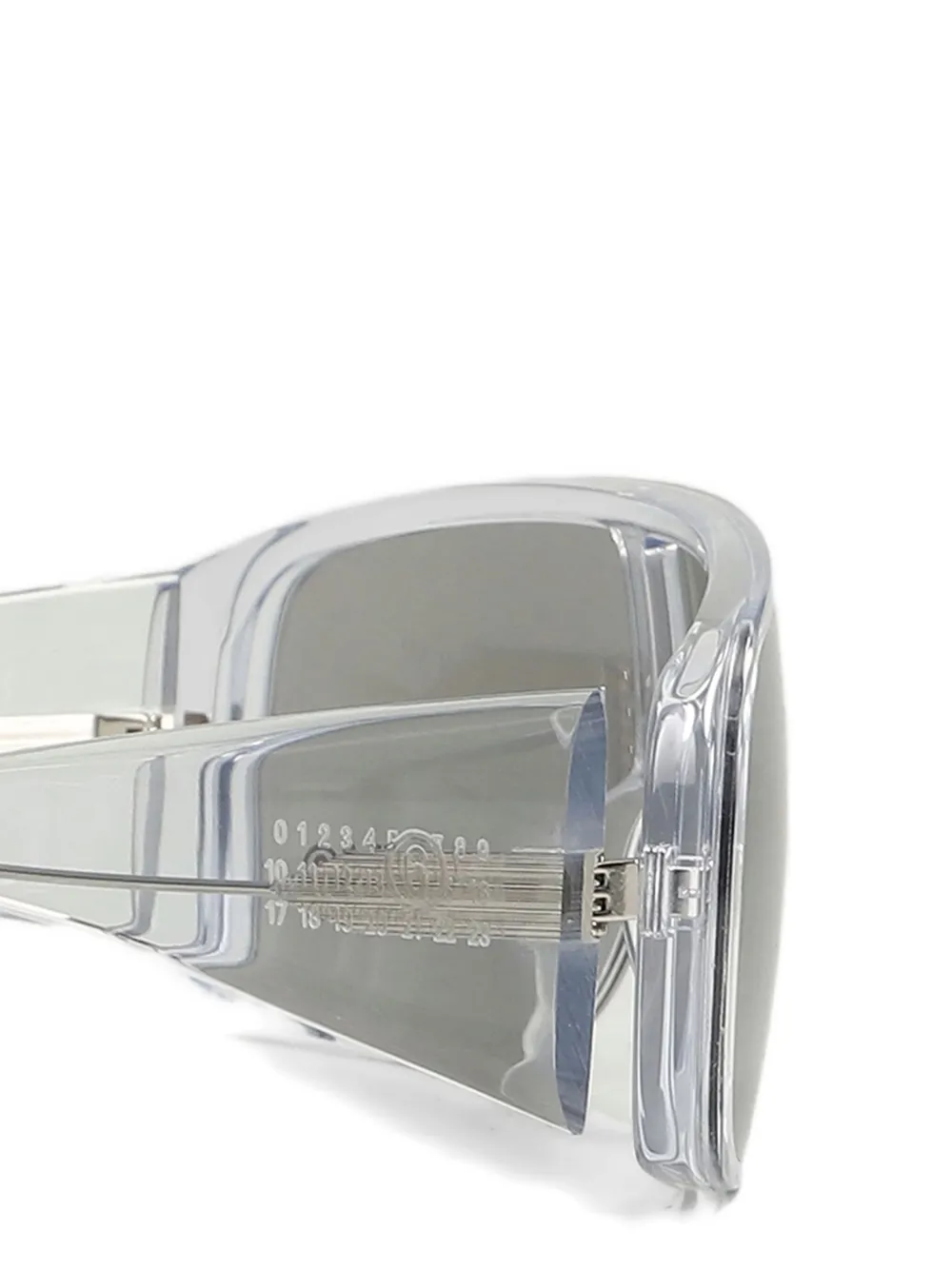 Retrosuperfuture P55 zonnebril met schild montuur Zilver