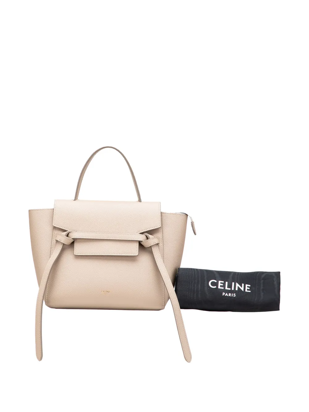 Celine Pre-Owned 2021 Nano Grained Calfskin Belt Bag Satchel
