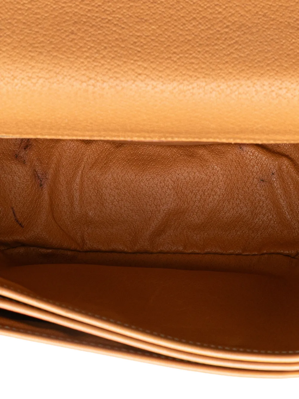 Pre-owned Celine 2014 Macadam Coated Canvas Crossbody Bag In Brown