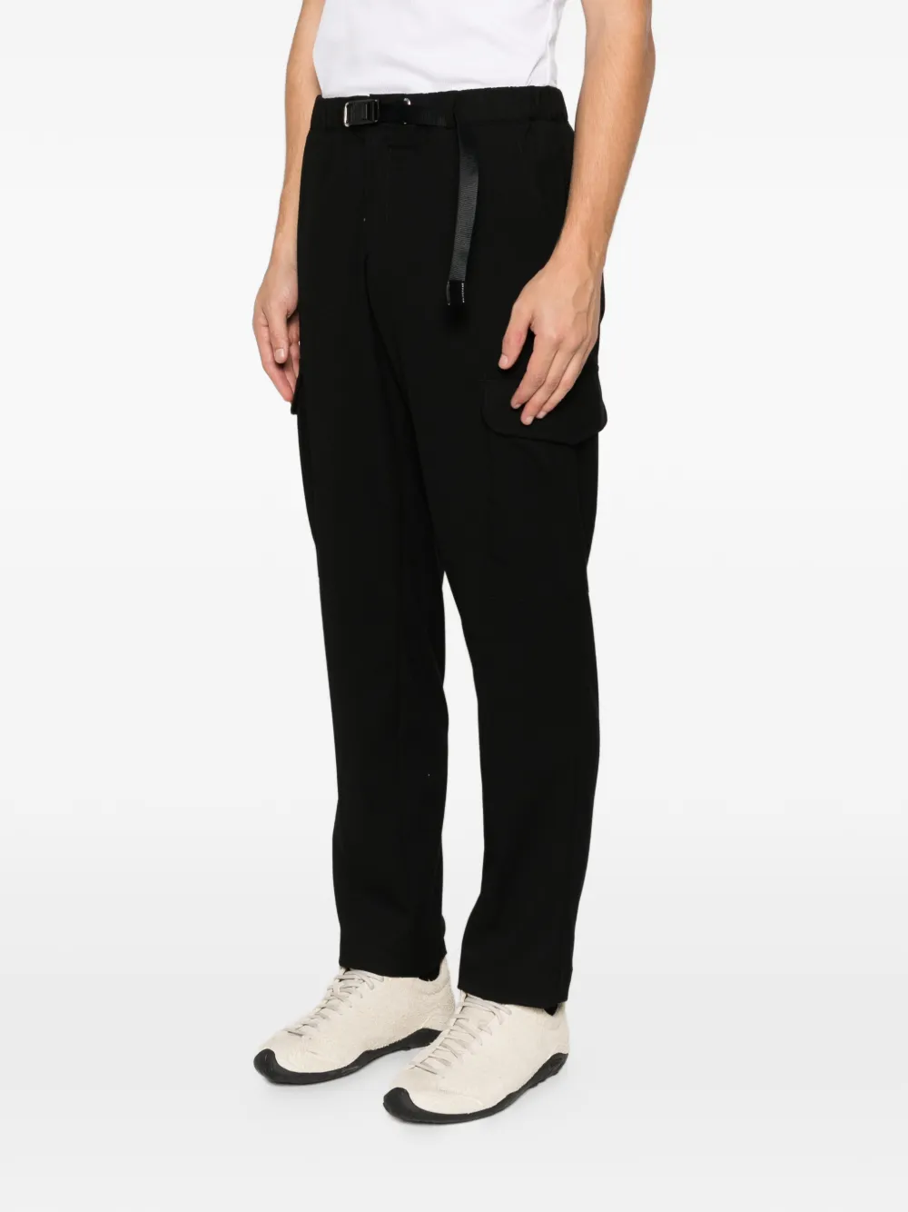 Whitesand Cargo Belted Trousers In Black