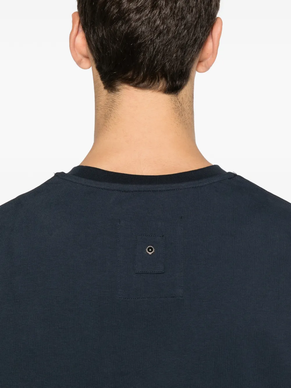 WHITESAND Katoenen T-shirt met ronde hals Blauw