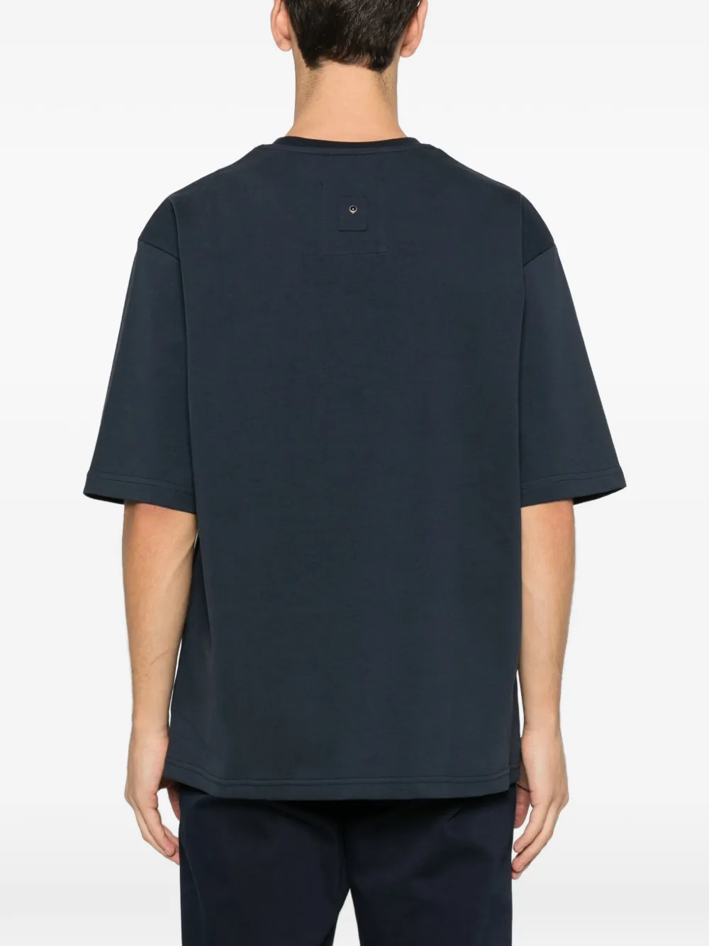WHITESAND Katoenen T-shirt met ronde hals Blauw