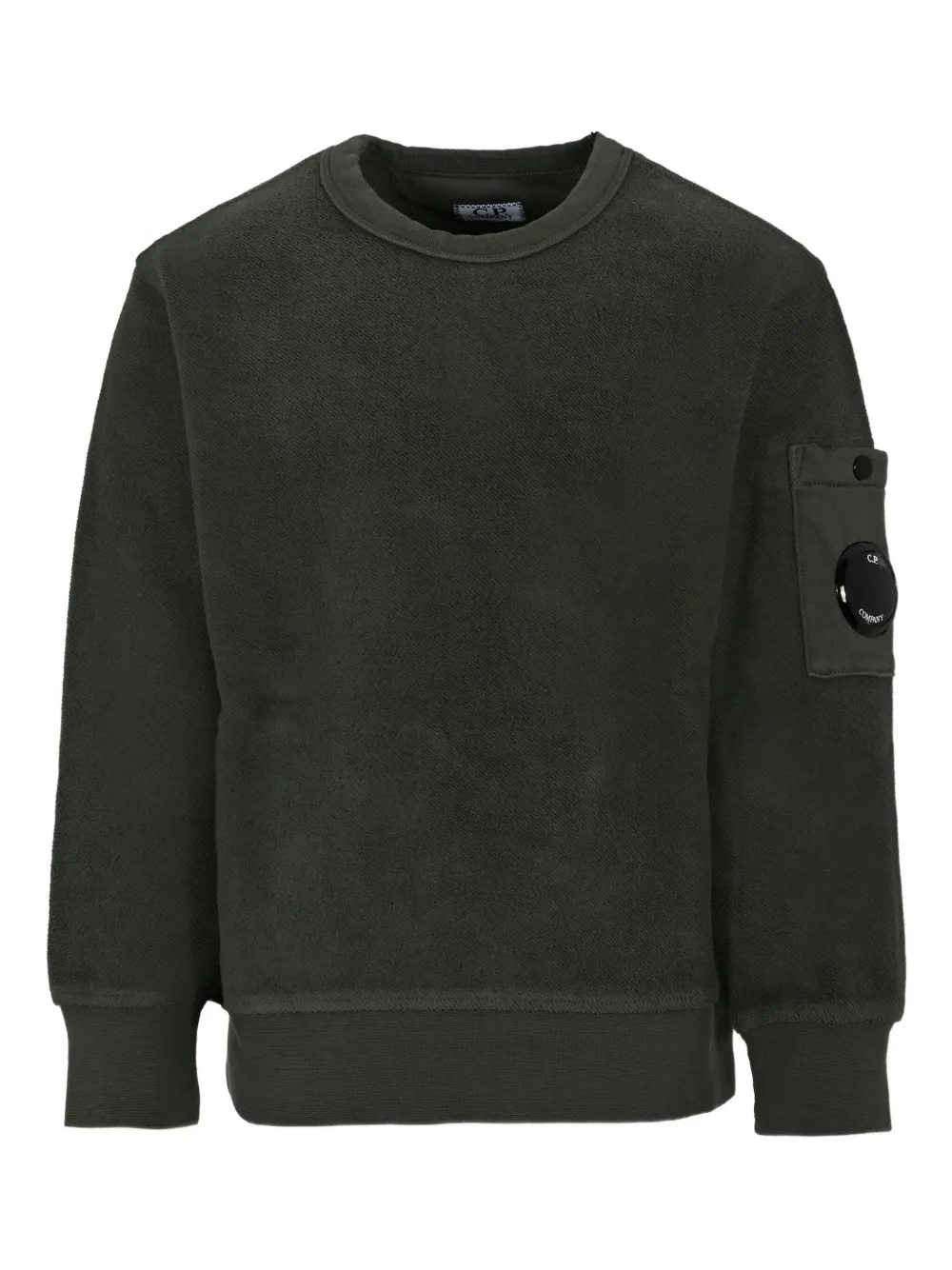 C.P. Company Kids lens-detail crew-neck sweatshirt Groen