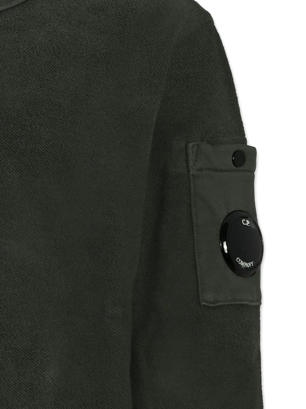 C.P. Company Kids lens-detail crew-neck sweatshirt Groen