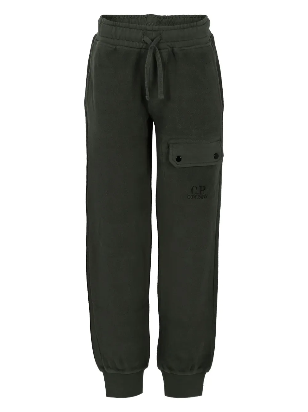 C.P. Company Kids Joggingbroek met borduurwerk en zakdetail Groen