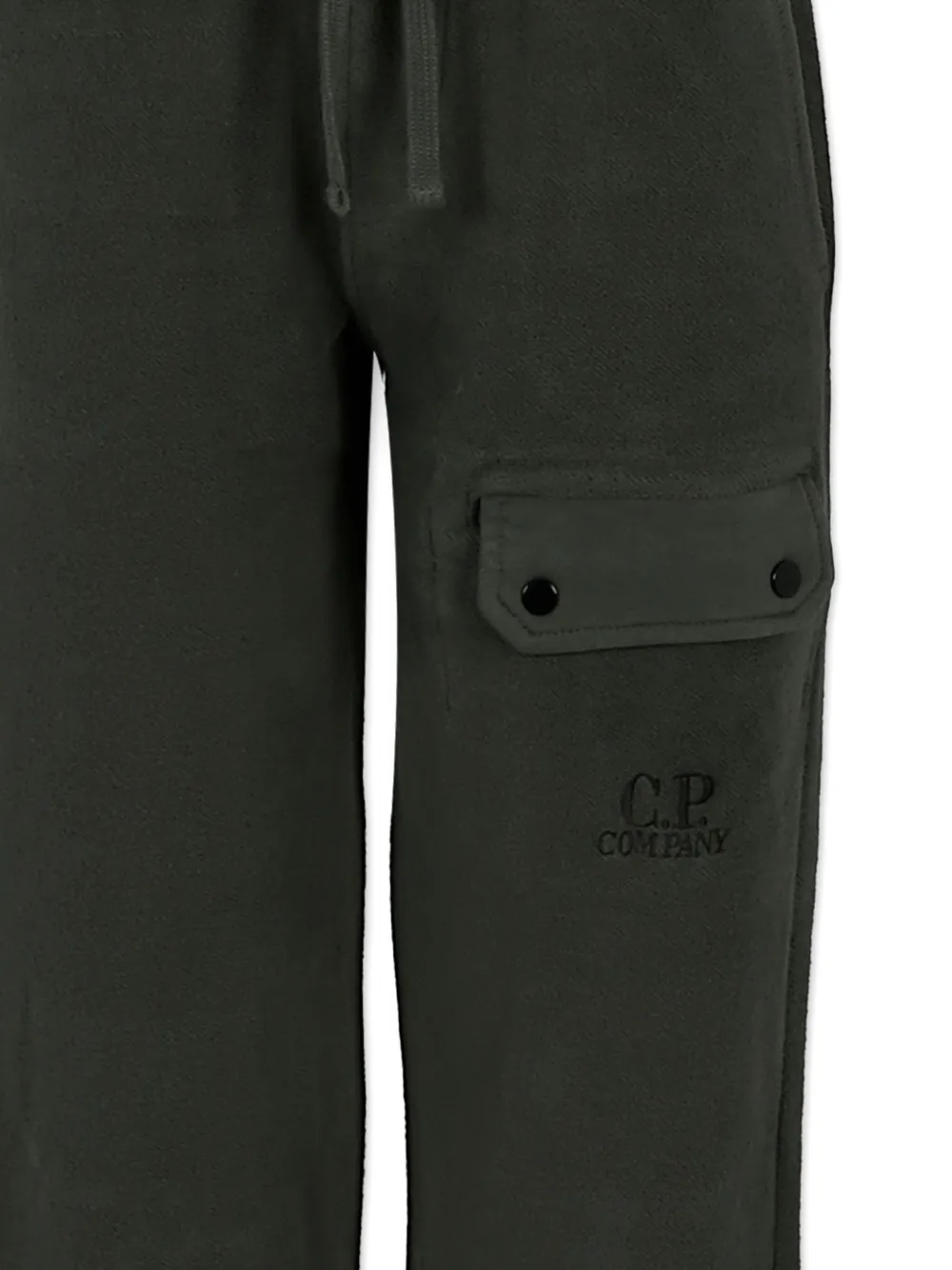 C.P. Company Kids Joggingbroek met borduurwerk en zakdetail Groen