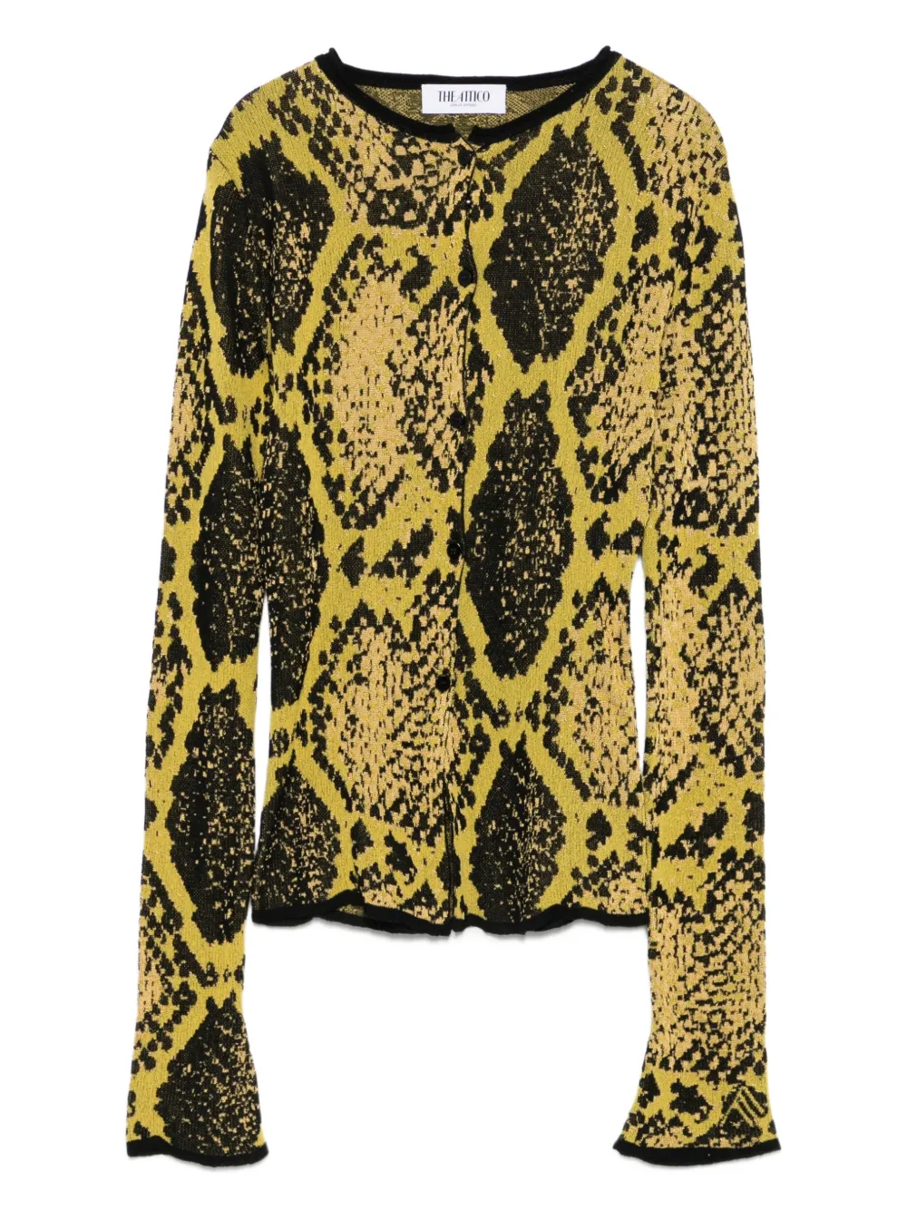The Attico Vest met slangen-intarsia Geel