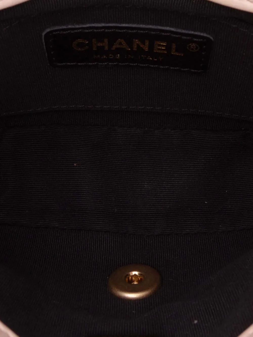 Pre-owned Chanel 2021-2025 Mini Calfskin Braided My Own Frame Flap Crossbody Bag In Pink
