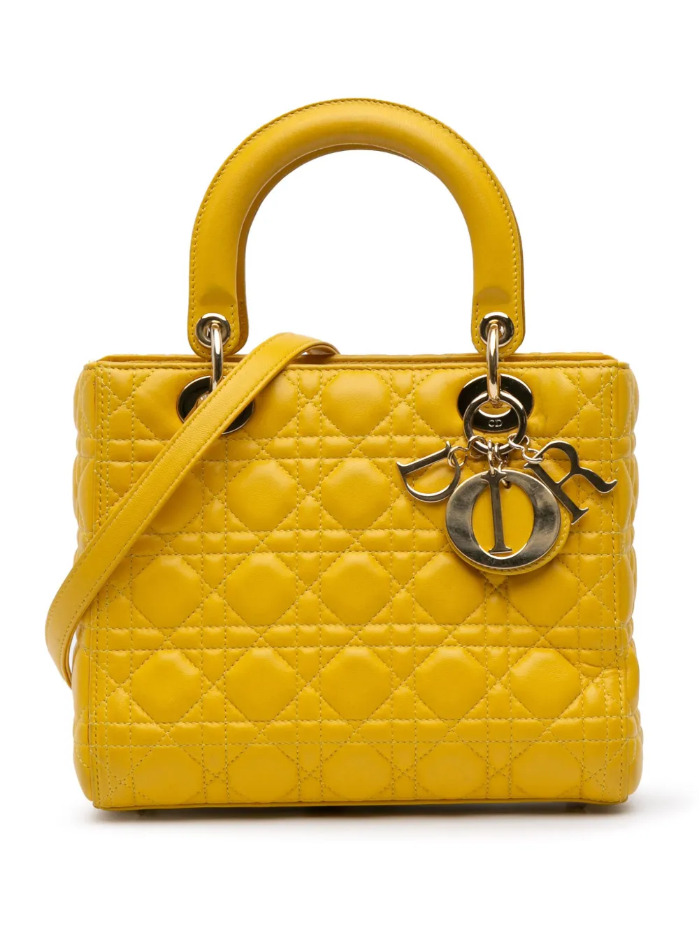 2013 Medium Lambskin Cannage Lady Dior satchel