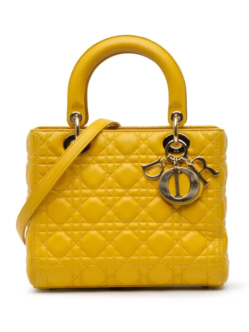 Sac à bandoulière Lady Dior Cannage médium (2013) - Christian Dior Pre-Owned - Modalova