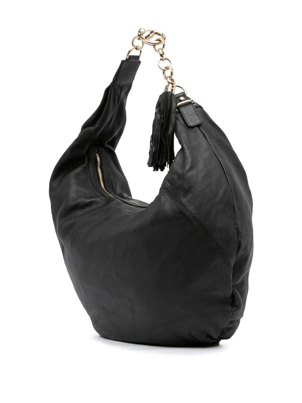 Pre-owned Gucci 2016-2025 Large Leather Sienna Hobo Bag In Black