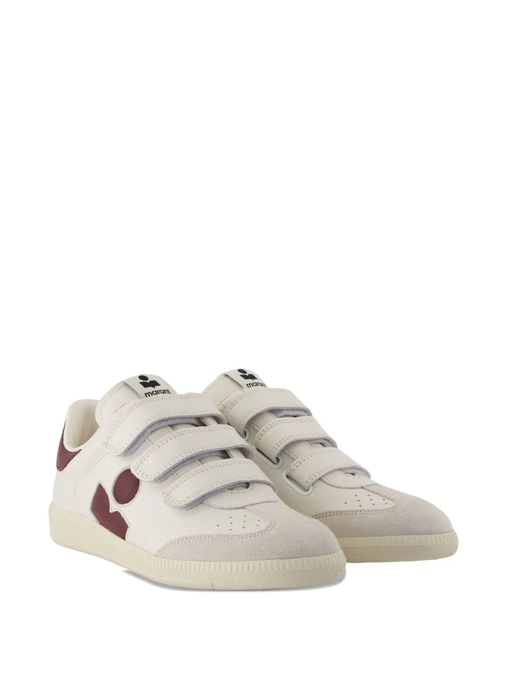 ISABEL MARANT Beth Gb sneakers van kalfsleer met drie bandjes - Wit