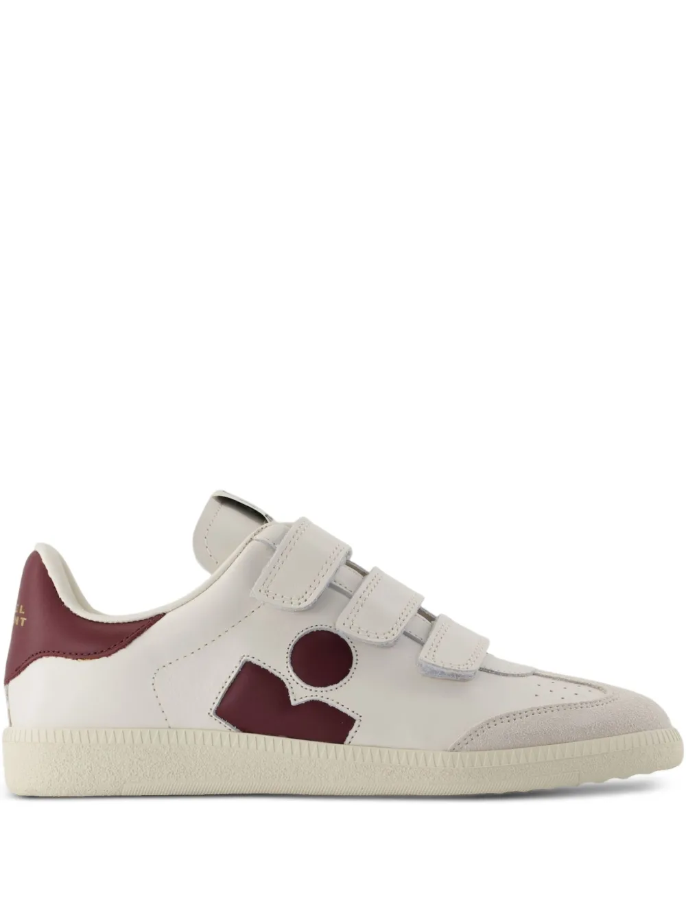 ISABEL MARANT Beth Gb three-strap calfskin sneakers White