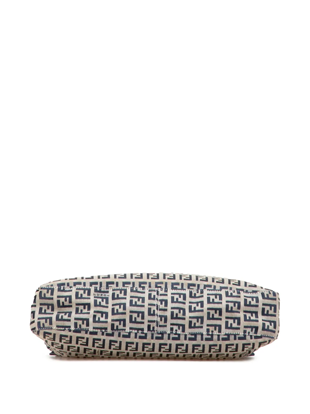 Pre-owned Fendi 20th Century Zucchino Canvas Shoulder Bag In Gray