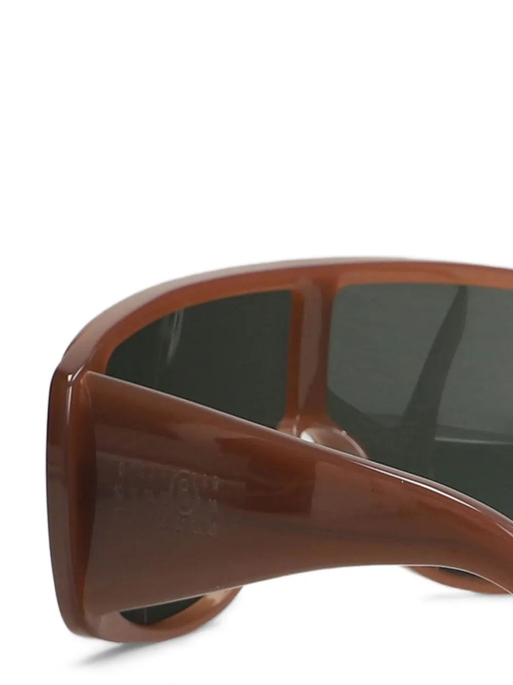 Retrosuperfuture 5VP zonnebril met schild montuur Bruin