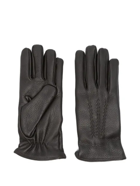 Lardini leather stitched gloves