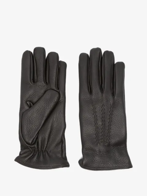 Lardini leather stitched gloves