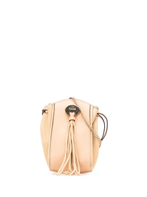 Chloé Pre-Owned 2000-2025 Mini Leather and Suede Sac Fringe crossbody bag