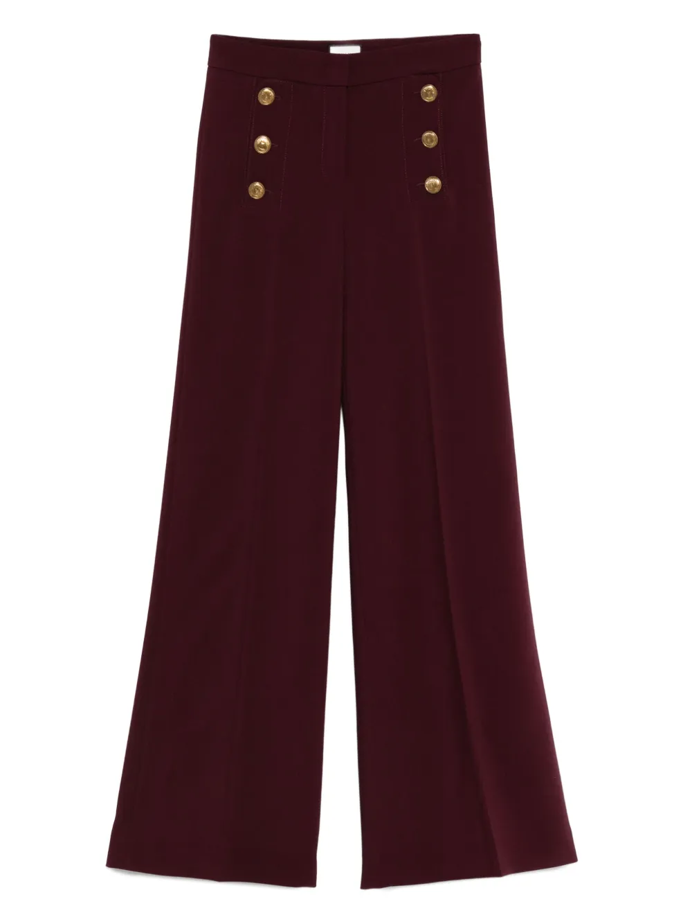 Bridget button-detailed wide-leg trousers