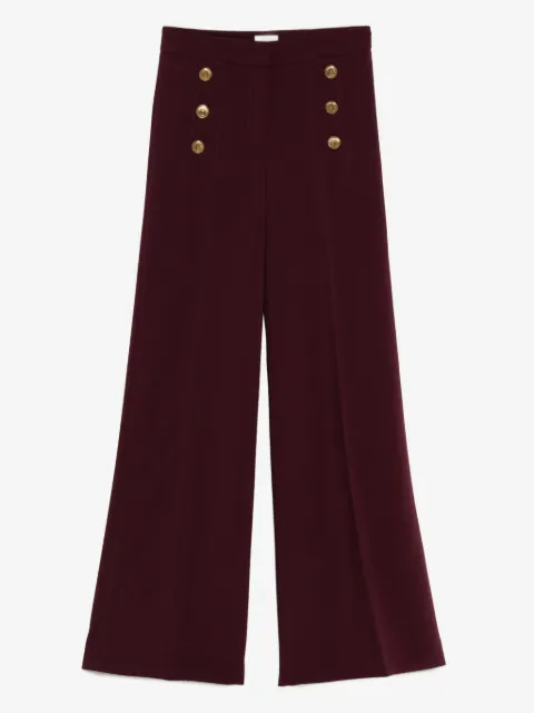 Seductive Bridget button-detailed wide-leg trousers