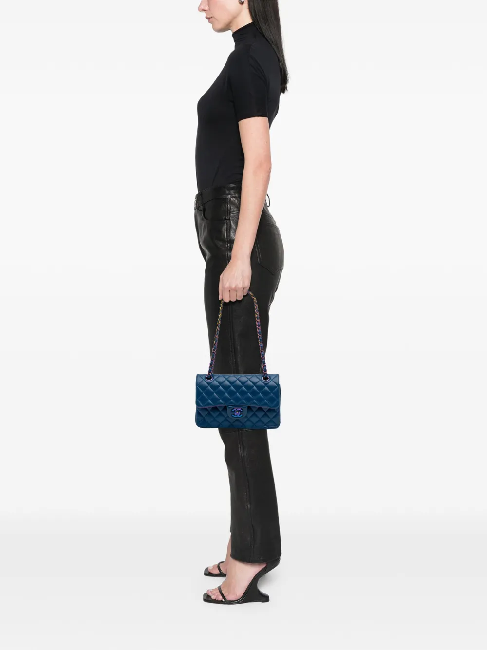 CHANEL Pre-Owned 2021 Small Classic Lambskin Rainbow Double Flap shoulder bag | Pre-Owned | Image 2