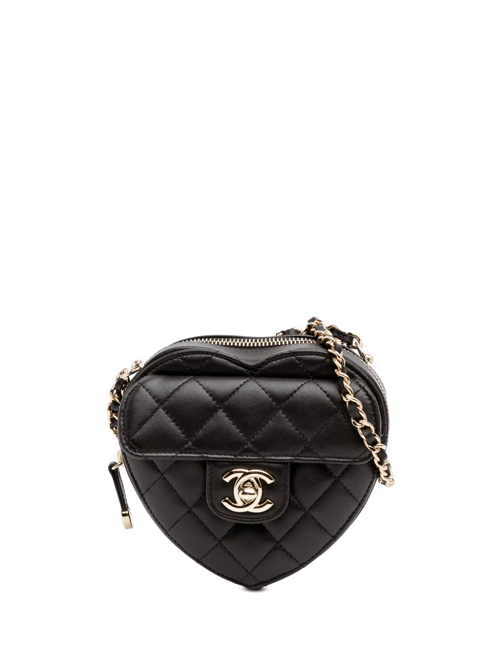 CHANEL Pre-Owned 2021 Mini Lambskin CC in Love Heart crossbody bag - CHANEL Pre-Owned 2021 Mini Lambskin CC in Love Heart crossbody bag -