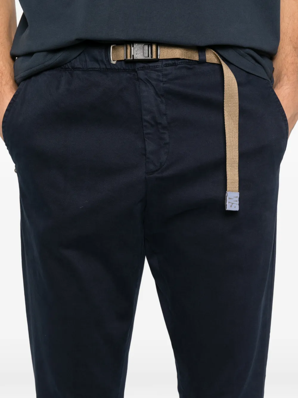 Whitesand Robert Belted Trousers In Blue