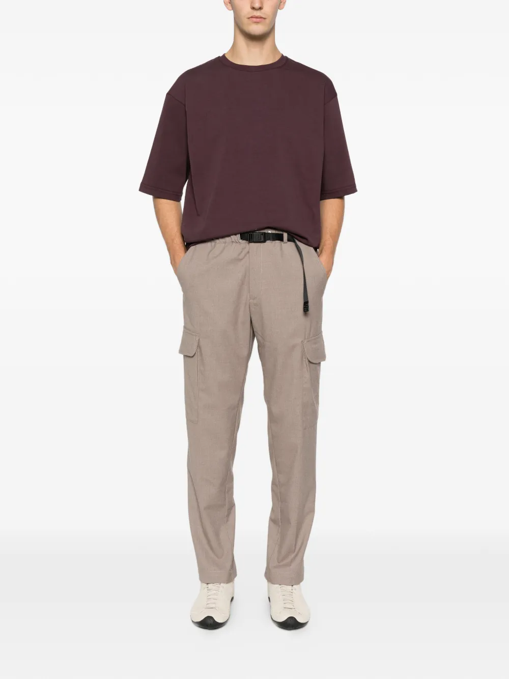 WHITESAND cargo belted trousers - Bruin