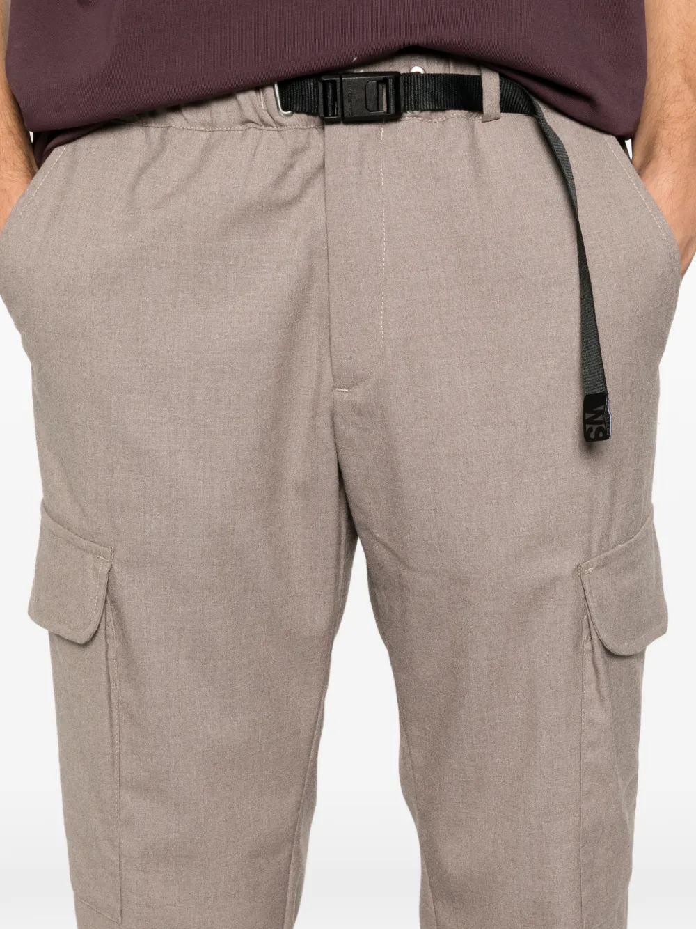 Whitesand Cargo Belted Trousers In Brown